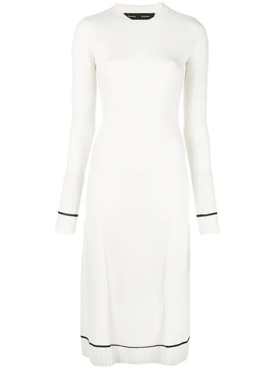 Proenza Schouler Matte Knit Sleeveless Dress In White