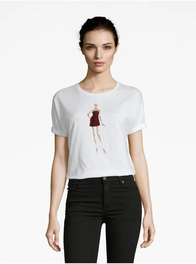 Robert Graham Women's Iman Tee Shirt In White Size: Xs By