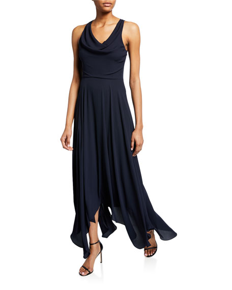 halston heritage navy dress