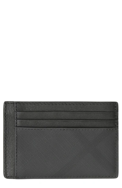 Burberry Chase London Check Card Case In Black