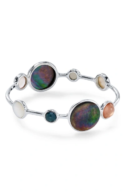 Ippolita Wonderland Silver Eight-stone Bangle Bracelet In Moroccan Dusk In Morodusk