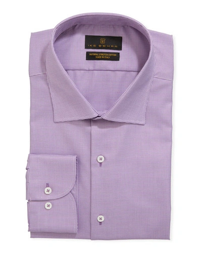 Ike Behar Men's Stretch-cotton Dress Shirt In Purple