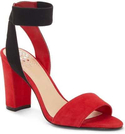 Vince Camuto Women's Citriana Suede High-heel Sandals In Glamour Red/ Suede