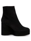 Clergerie Women's Belen 2 Suede Platform Wedge Boots In Black