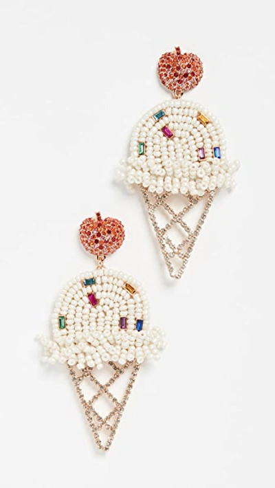 Baublebar Jolie Beaded Ice Cream Cone Drop Earrings In White Multi