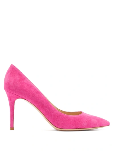 Gianvito Rossi Gianvito 85 Point-toe Suede Pumps In Pink