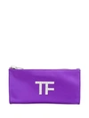 Tom Ford Tf Logo Clutch Bag - Purple