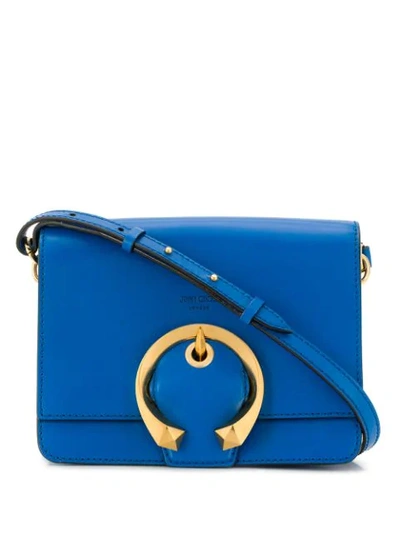 Jimmy Choo Small Leather Madeline Shoulder Bag In Blue