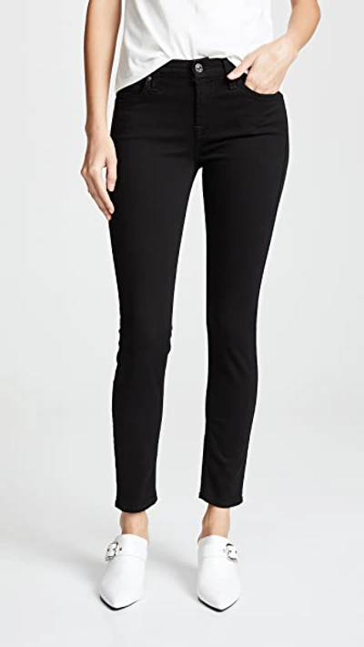 7 For All Mankind Secret Fit Belly B(air) Skinny Maternity Jeans In Black