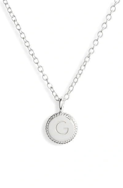 Anna Beck Initial Pendant Necklace In G - Gold/ Silver