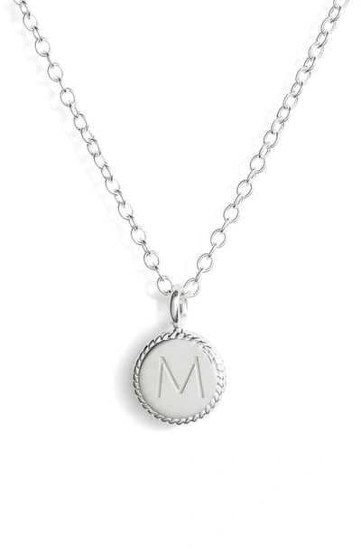 Anna Beck Initial Pendant Necklace In M - Gold/ Silver
