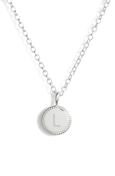 Anna Beck Initial Pendant Necklace In L - Gold/ Silver
