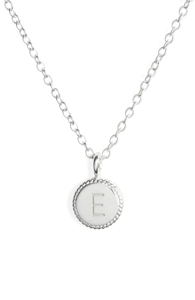 Anna Beck Initial Pendant Necklace In E - Gold/ Silver