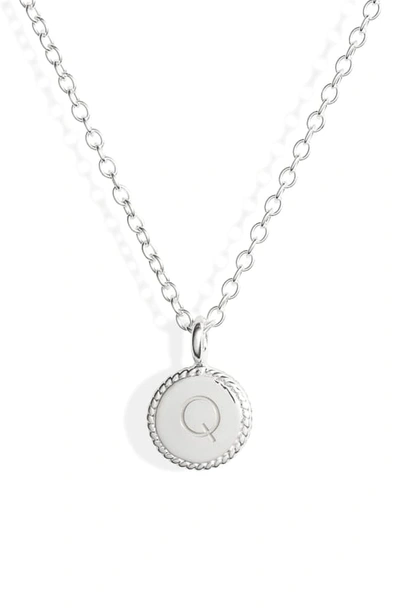 Anna Beck Initial Pendant Necklace In Q - Gold/ Silver