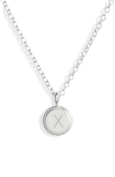 Anna Beck Initial Pendant Necklace In X - Gold/ Silver