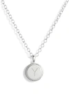 Anna Beck Initial Pendant Necklace In Y - Gold/ Silver