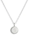 Anna Beck Initial Pendant Necklace In S - Gold/ Silver