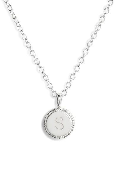 Anna Beck Initial Pendant Necklace In S - Gold/ Silver