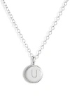 Anna Beck Initial Pendant Necklace In U - Gold/ Silver