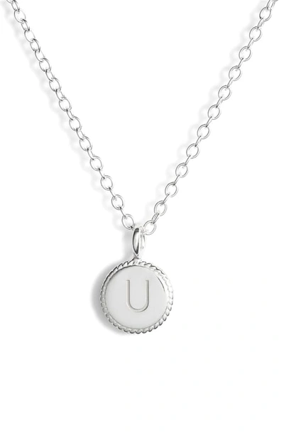 Anna Beck Initial Pendant Necklace In U - Gold/ Silver