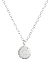 Anna Beck Initial Pendant Necklace In C - Gold/ Silver