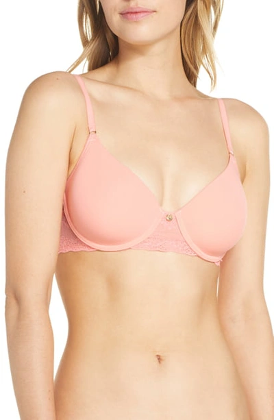 Natori Bliss Perfection Underwire Contour Bra In Pop Peach