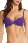 Natori Elusive Full Fit Underwire Contour Bra In Black Plum