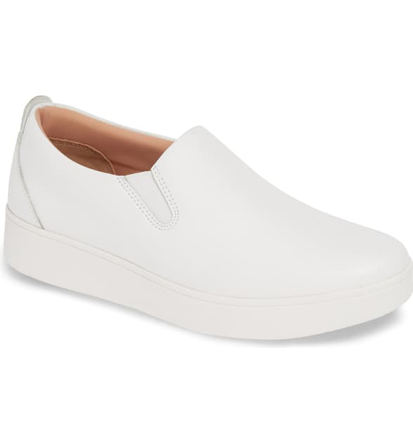 fitflop white leather trainers
