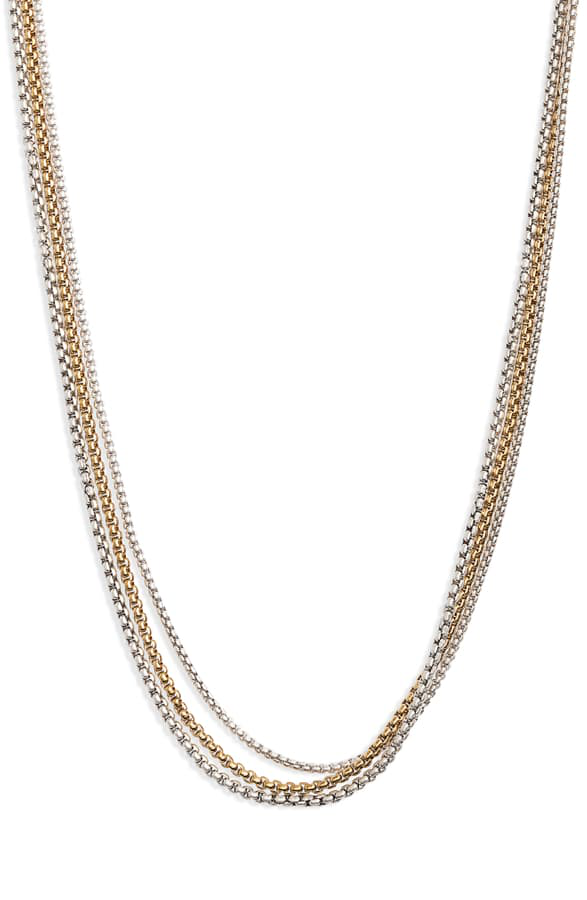 Download Jenny Bird Billie Layered Chain Necklace In Two Tone ...