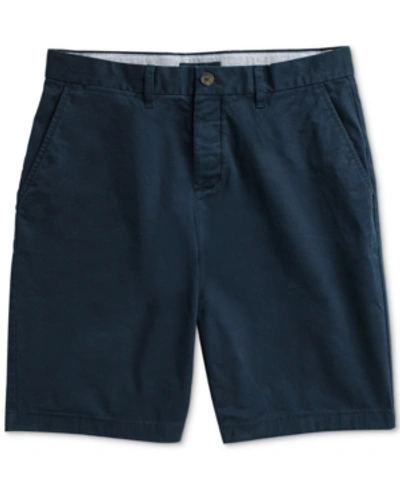 Tommy Hilfiger Adaptive Men's 10" Classic-fit Stretch Chino Shorts With Magnetic Zipper In Sky Captain