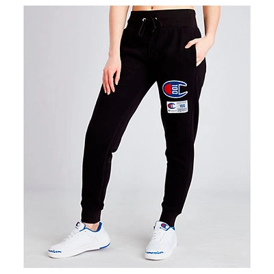 Champion Century Collection Logo Jogger Pants In Black
