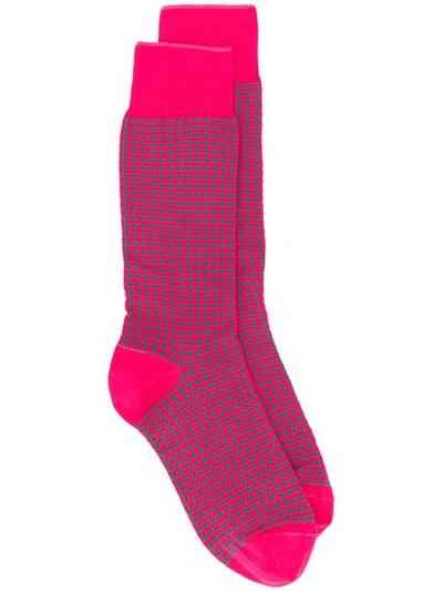 Marni Patterned Socks In Pink ,green