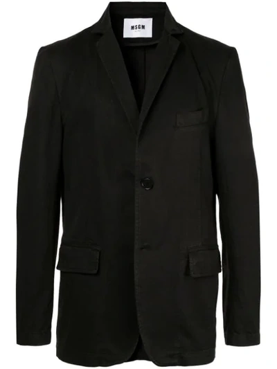 Msgm Classic Casual Blazer In Black