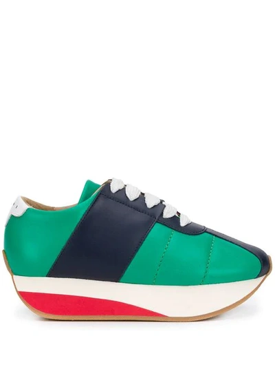 Marni Chunky Lace Up Sneakers In Zl861 Green