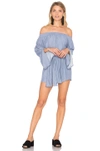 Faithfull The Brand Bisque Playsuit In Blue