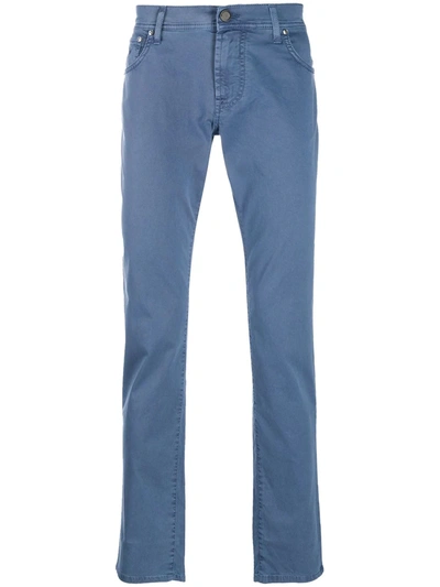 Corneliani Straight Leg Trousers In Blue