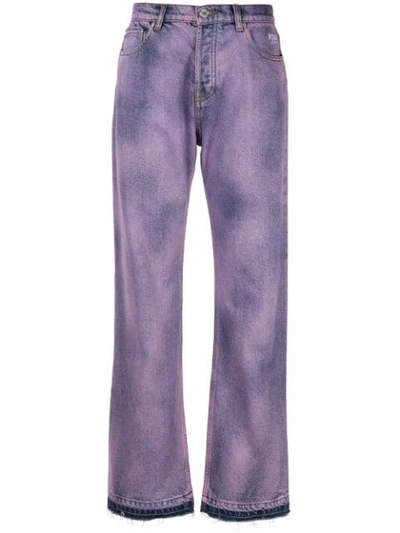 Msgm Dyed Jeans In Purple