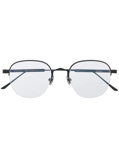 Cartier Thin Frame Glasses In Black