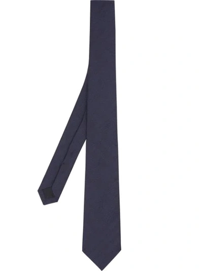 Burberry Classic Cut Check Silk Jacquard Tie In Blue