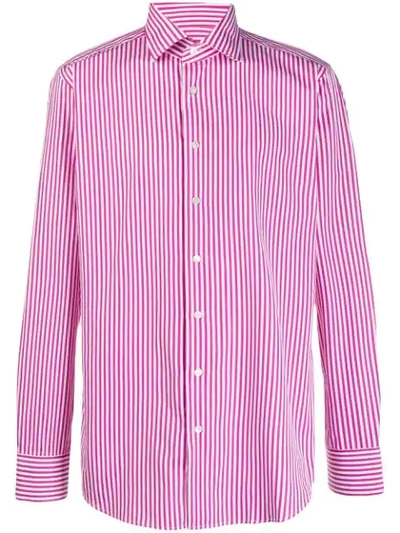 Etro Striped Shirt In Red