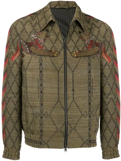 Etro Embroidered Zipped Jacket - Neutrals