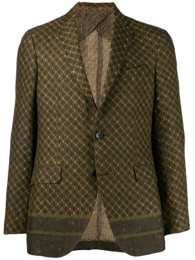 Etro Embroidered Fitted Blazer - Green