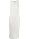 Courrèges Fitted Midi Dress - White