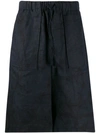 Issey Miyake Elasticated Waist Shorts In Blue