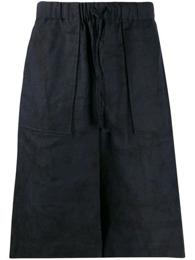 Issey Miyake Elasticated Waist Shorts In Blue