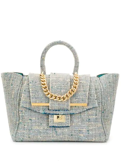 Alila Tweed Tote Bag In Blue