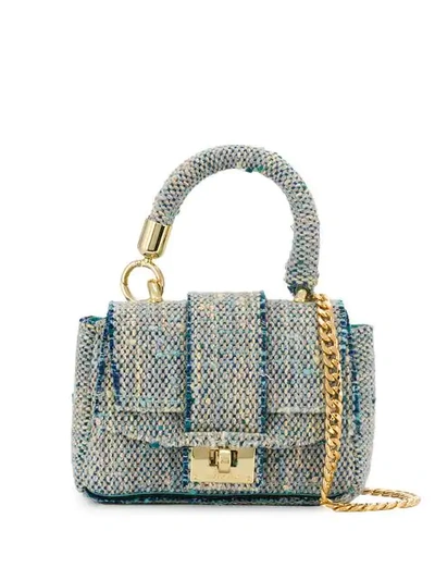 Alila Mini Tweed Tote Bag In Blue