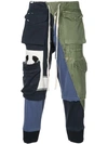 Greg Lauren Multi-pocket Trousers In Blue