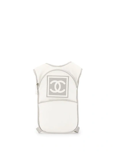 Pre-owned Chanel Sport Line Cc Backpack - Silver