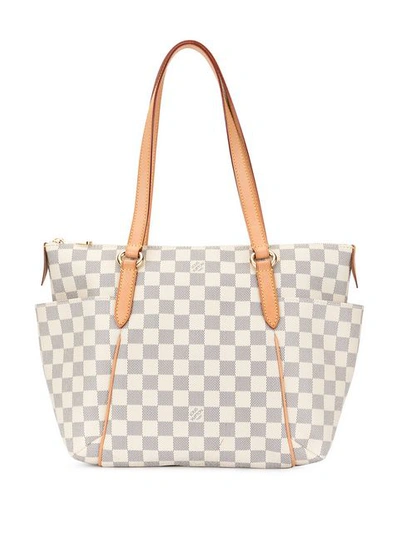 Pre-owned Louis Vuitton Totally Pm Azur Tote Bag In White